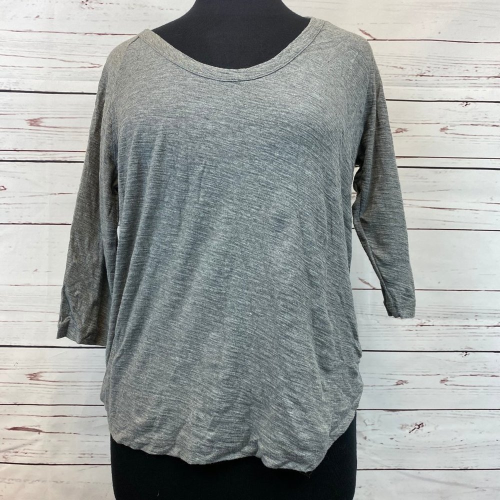 James Perse Standard T-Shirt Top Gray Size 2 NEW